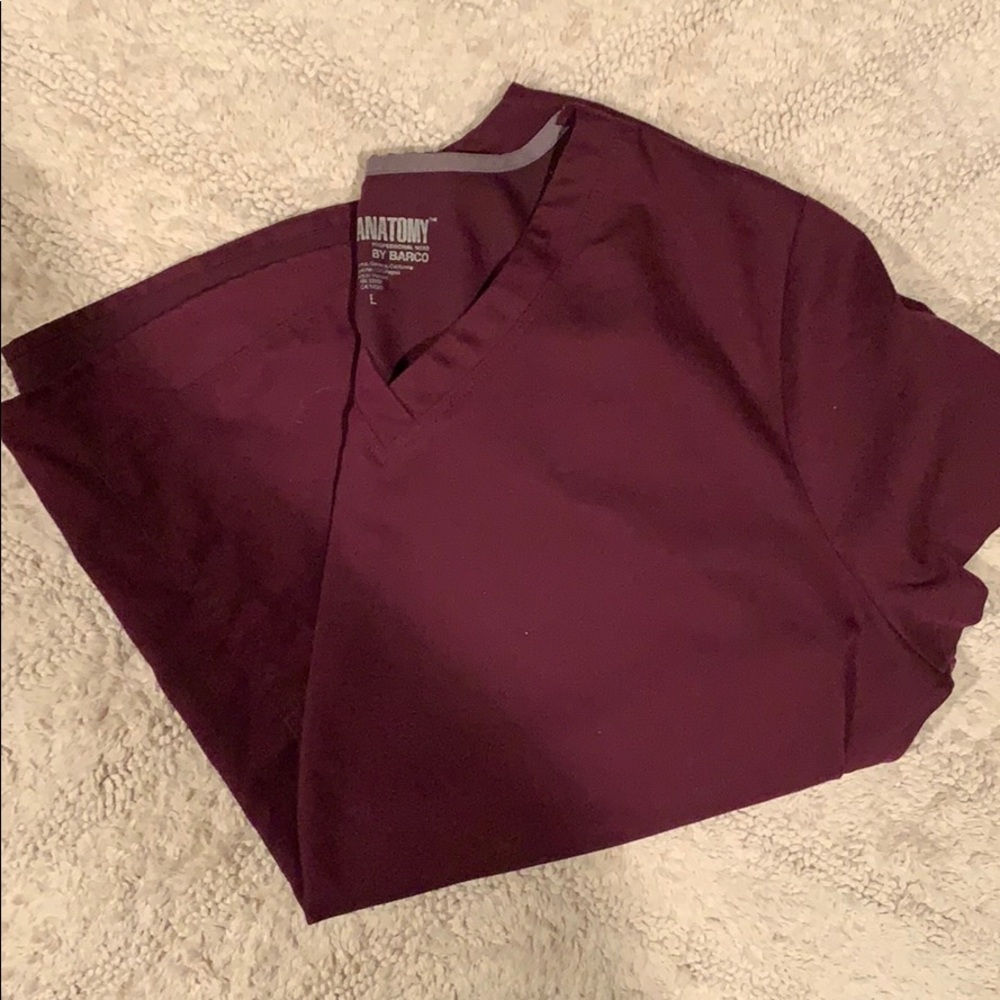 Greys Anatomy wine scrub top